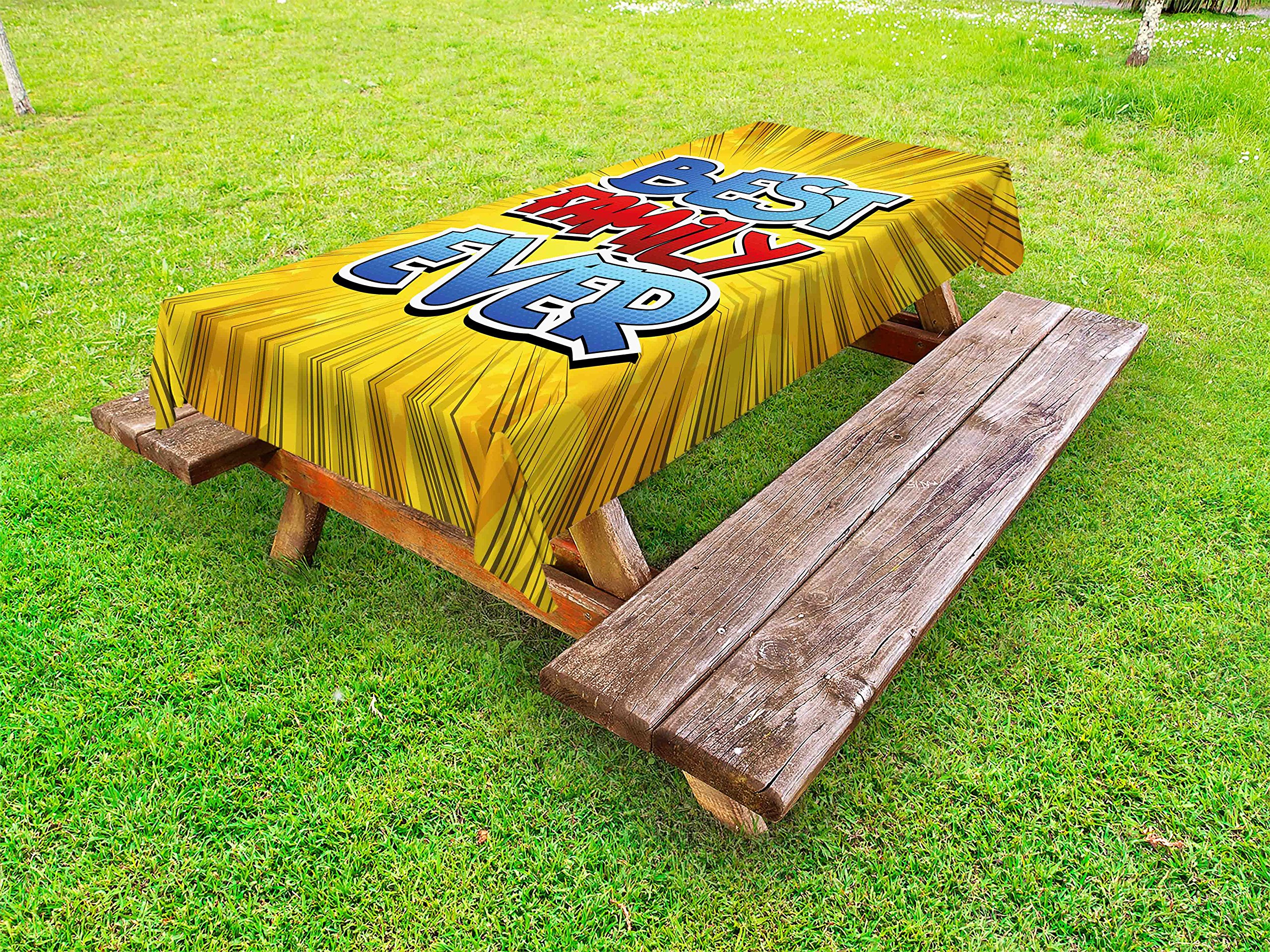 Ambesonne Washable Outdoor Picnic Tablecloth - Comic Book Style 