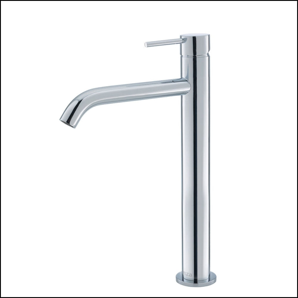 Fienza Kaya 228107 Chrome Tall Basin Mixer Faucet - Modern Bathroom Sink Faucet with High Spout for Vanity, Powder Room & Guest Bathroom