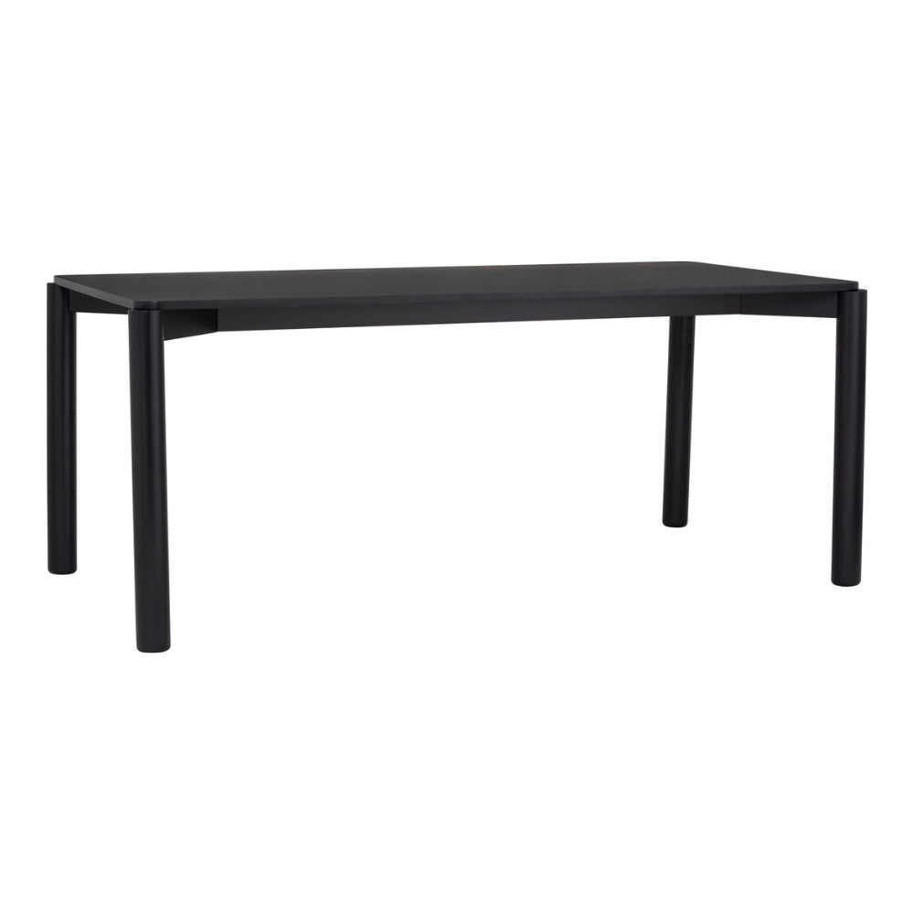 LONY 180cm Black Dining Table - Modern Kitchen & Dining Room Furniture for Family Gatherings & Dinner Parties