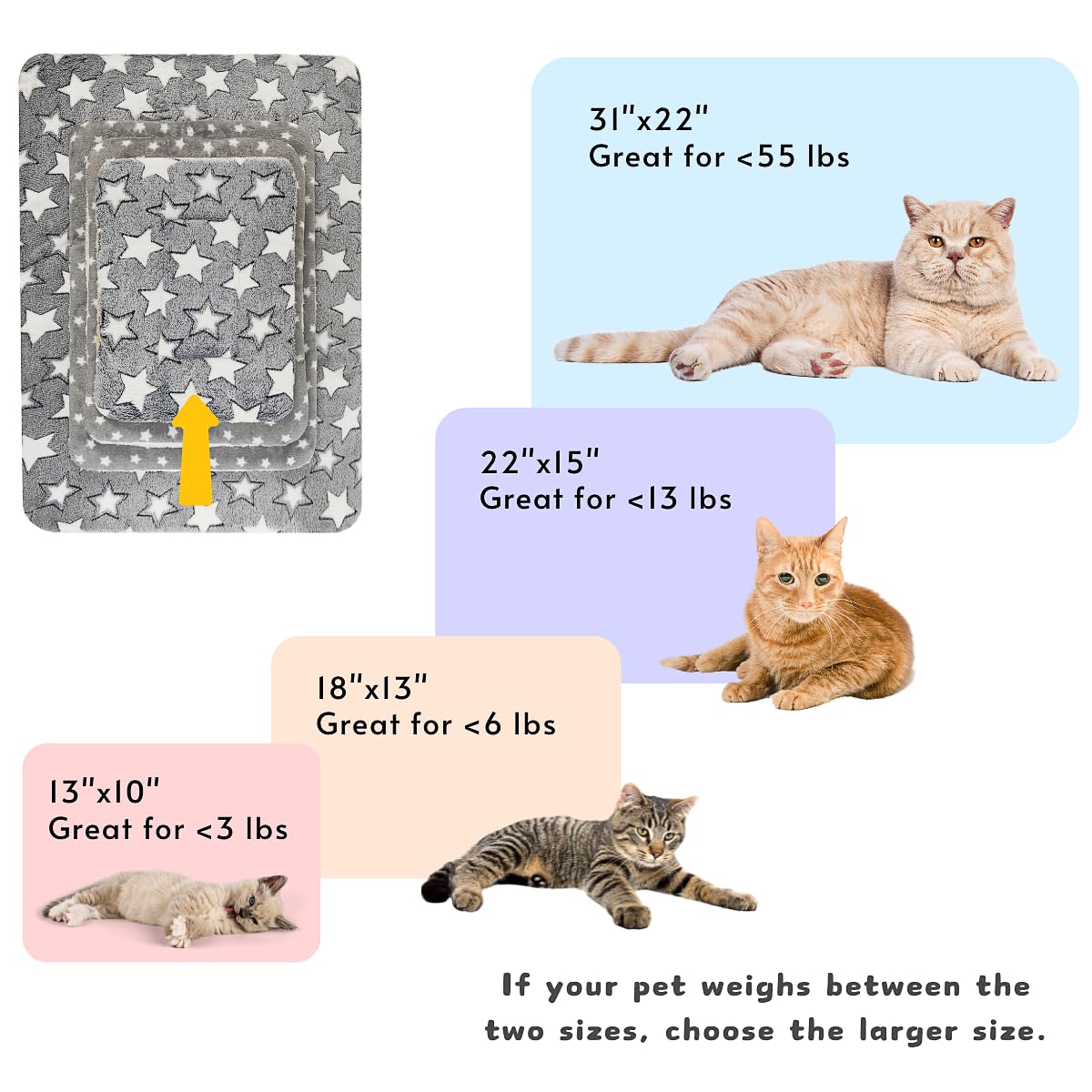 2 Pack Ultra Soft & Warm Cat Blankets - Calming Fleece Pet Bed for Indoor Cats, Anxiety Relief & Stress Reduction - Machine Washable Kitten Blanket for Cozy Napping & Cuddling (Perfect for Sofa, Bed & Travel)