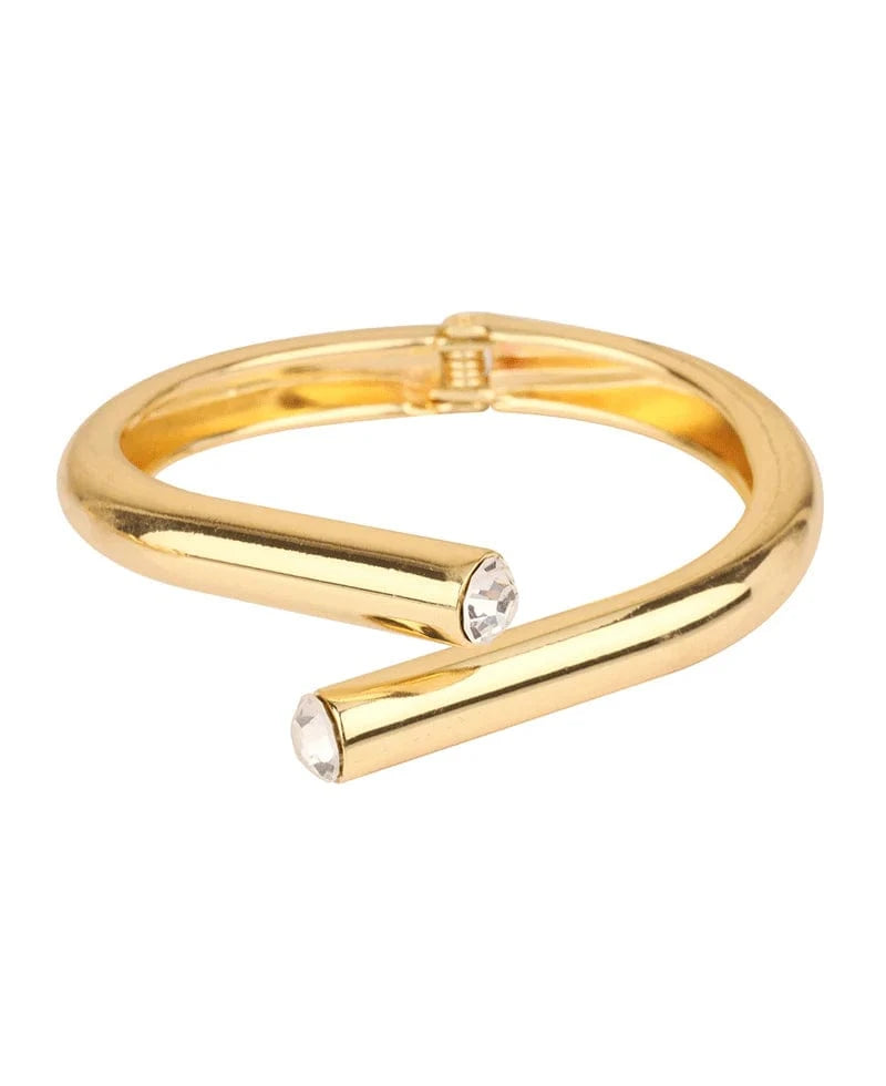 Elegant Gold Rhinestone Bangle Bracelet for Women - Sparkling Fashion Jewelry for Parties, Weddings & Special Occasions