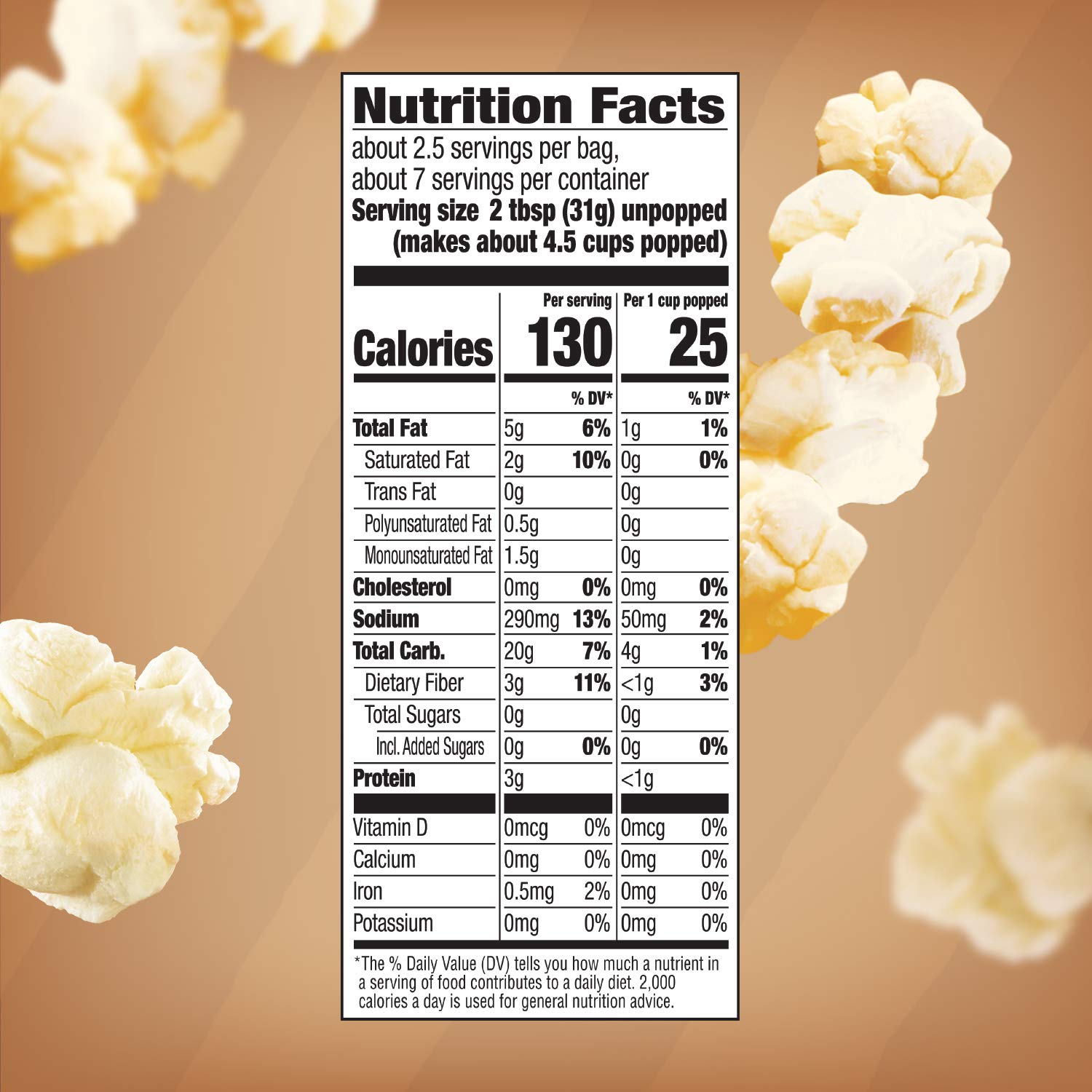 Orville Redenbacher's Naturals Microwave Popcorn - Classic Butter & Sea Salt Flavor, 2.69oz (6 Count) | Perfect for Movie Nights, Snack Time & Office Breaks