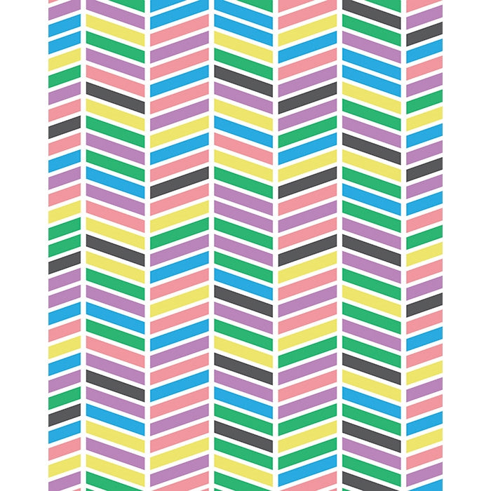 Vibrant Multicolor Chevron Printed Backdrop - Perfect for Photo Booths, Baby Showers & Birthday Parties