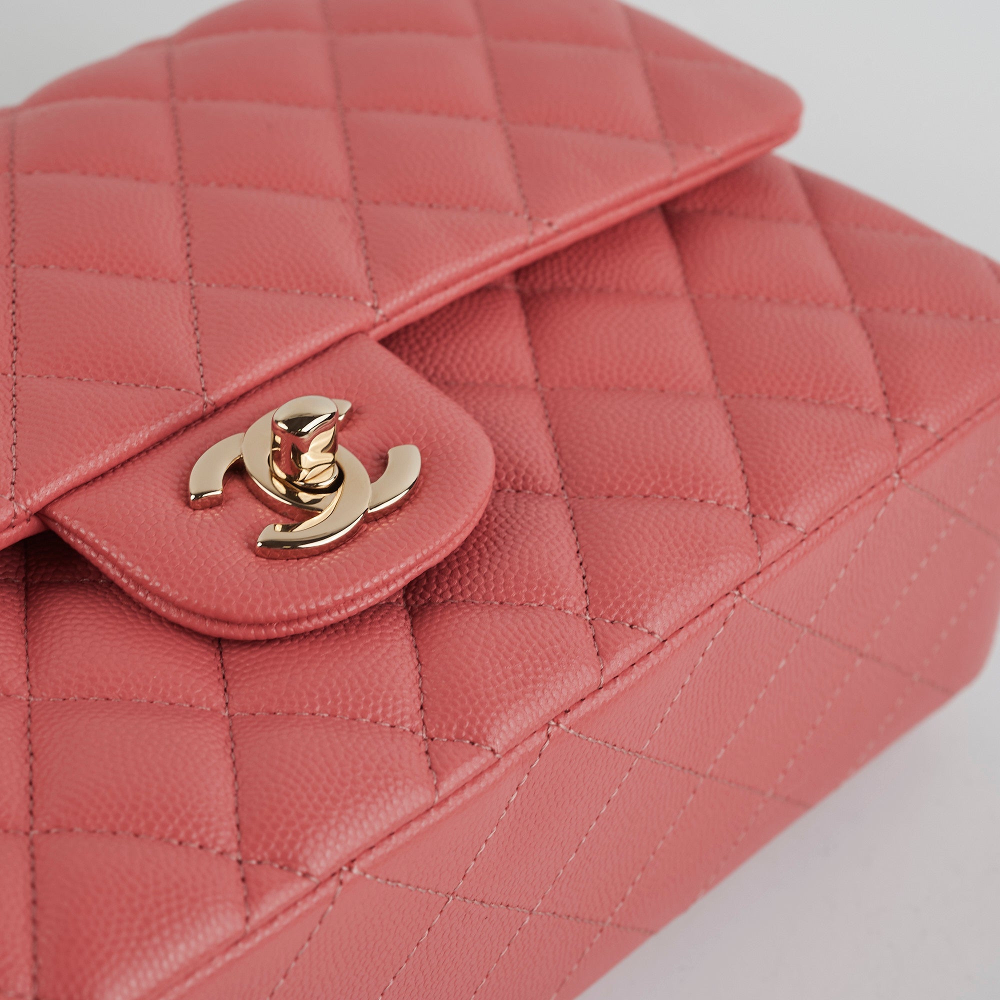 Chanel Caviar Leather Medium/Large Double Classic Flap Bag in Pink - Luxury Handbag for Women, Perfect for Parties, Weddings & Everyday Elegance