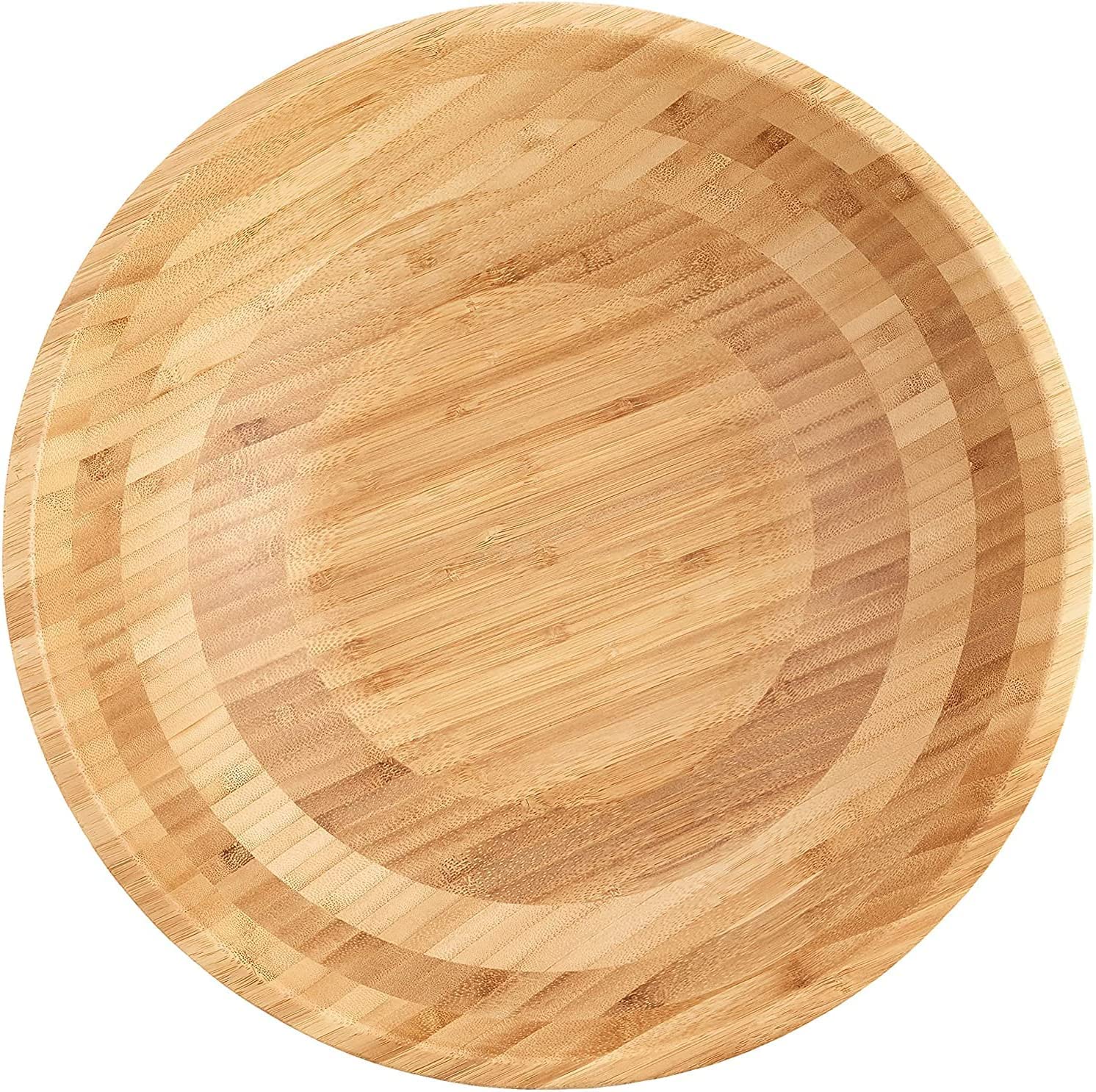 Lipper International 7-Piece Bamboo Wood Salad Bowl Set with Serving Utensils - Eco-Friendly, Durable & Lightweight for Healthy Meals, Entertaining & Picnics