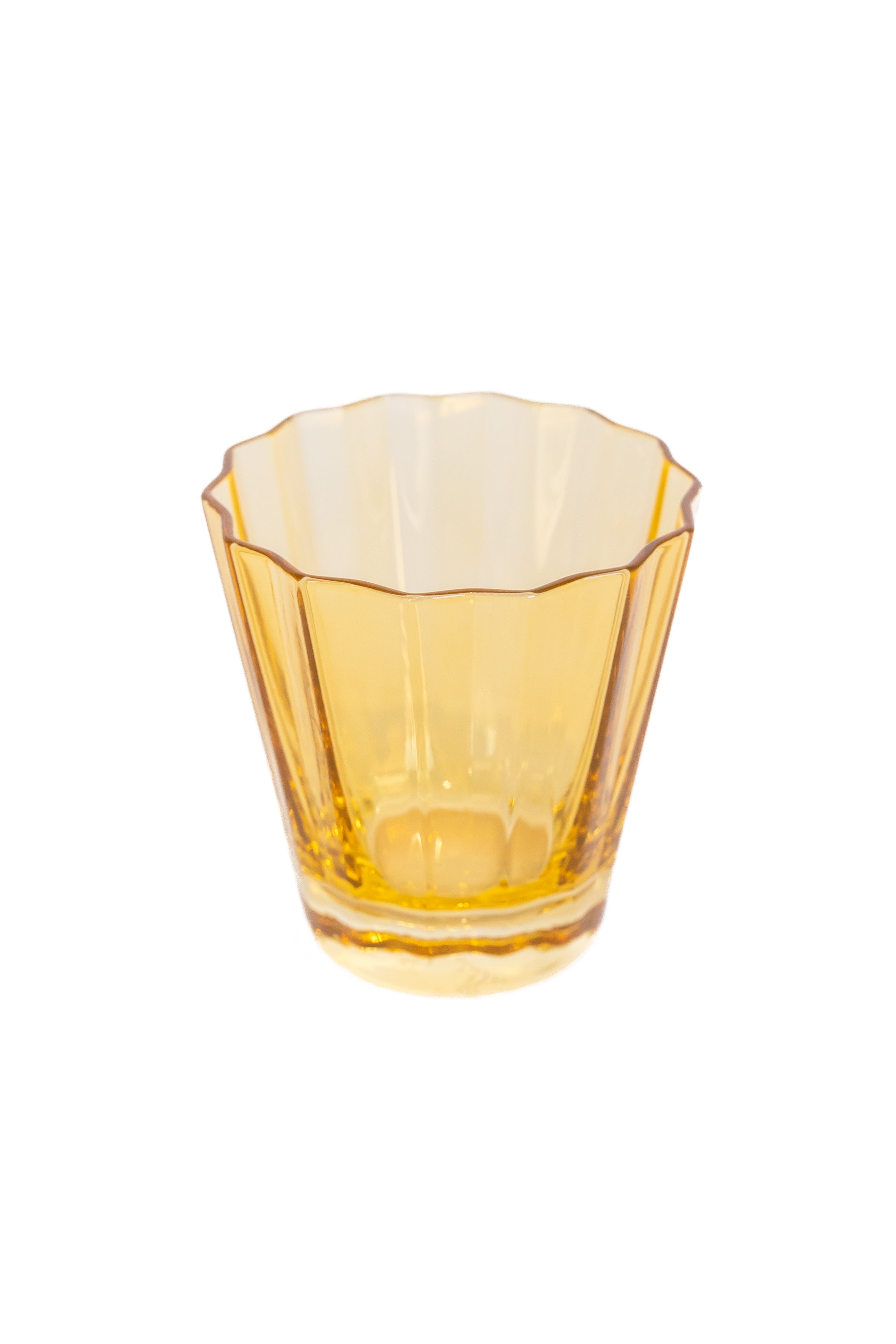 Estelle Colored Sunday Lowball Glasses - Set of 2 (Yellow) | Elegant Cocktail & Whiskey Drinking Glasses for Home Bar, Parties & Gifts