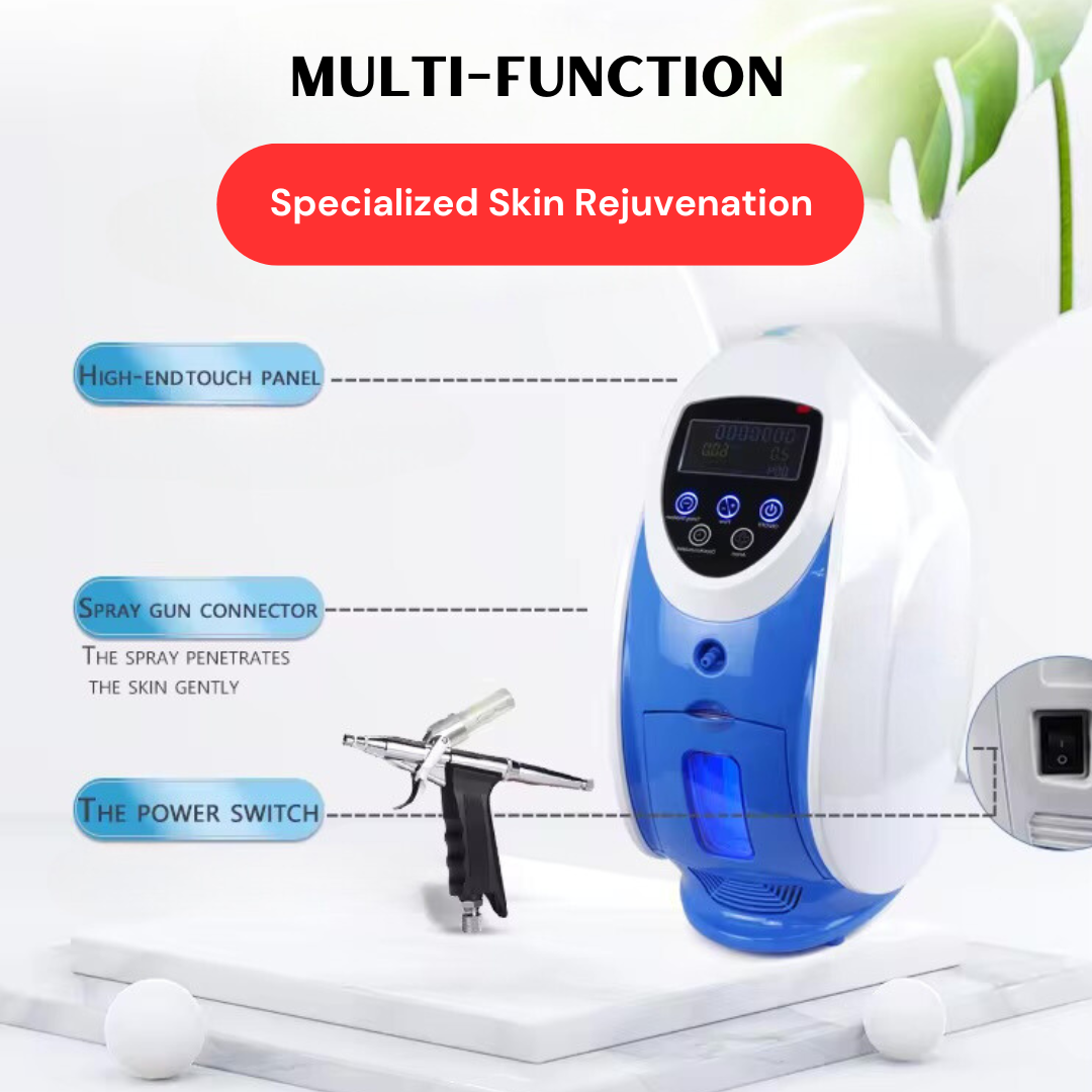 Oxi Infuse Oxygen Facial Machine - Professional Skin Care Device for Hydration & Rejuvenation - Perfect for Spa, Salon & Home Use