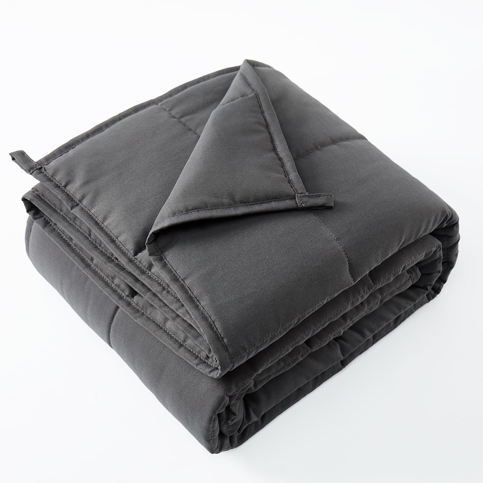 HOSUKKO 3 lbs Weighted Blanket for Adults - Grey Heavy Blanket for Anxiety Relief & Better Sleep - Breathable Cooling Blanket (36x48 Inches) - Perfect for Stress Relief, Insomnia & Sensory Needs