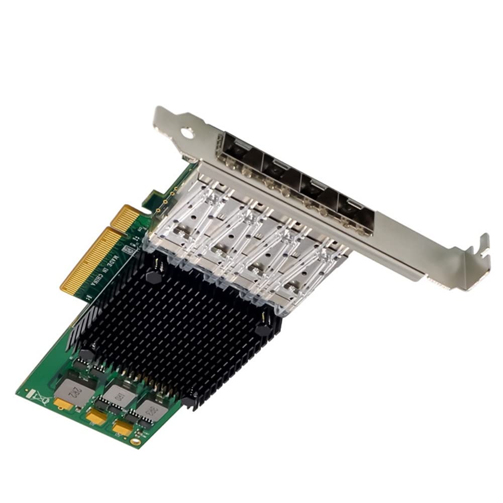 HOMEDEK PCIe X8 BCM57840 4-Port 10G SFP+ Server Network Card - PCI Express Ethernet Adapter for High-Speed Data Center, Cloud Computing & Enterprise Networking