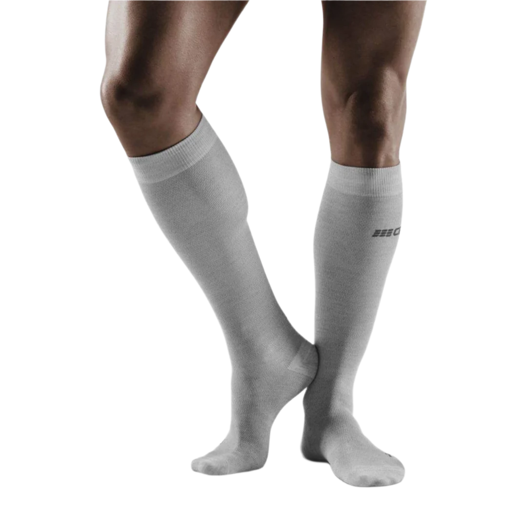 CEP Men's Allday Recovery Compression Socks - Light Grey - Improve Circulation & Reduce Muscle Fatigue for Running, Travel & Post-Workout Recovery
