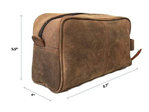 Vintage Men's Small Toiletry Bag for Travel & Shaving - Perfect Dopp Kit for Bathroom & Gym
