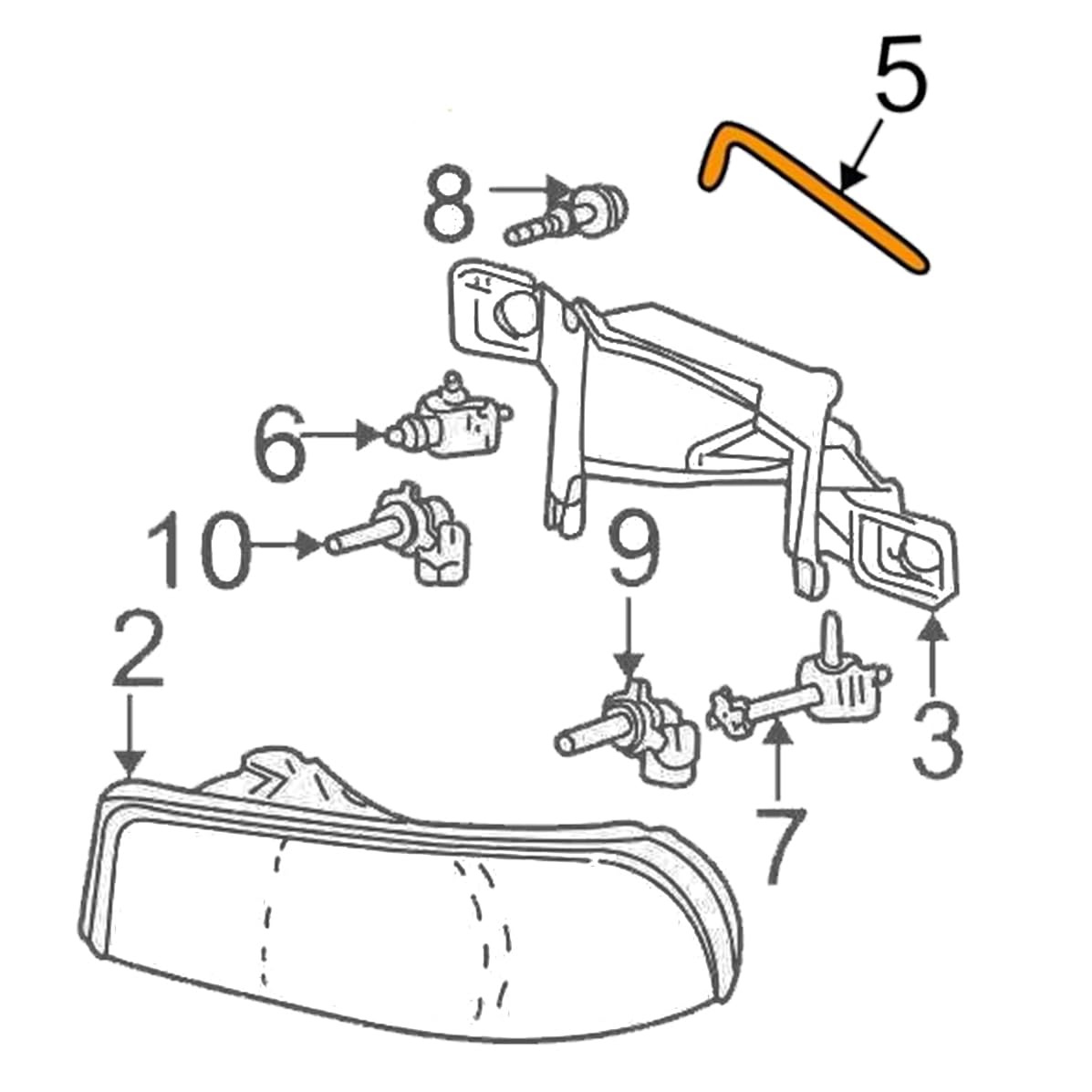 2-Pack Headlight Retaining Clips - Compatible with Cadillac Chevrolet GMC GM Vehicles (OEM 42442, 15173146, 15257778) - Durable Headlamp Mounting Pins for Secure Light Assembly Installation - Perfect for Headlight Replacement & Repair Projects