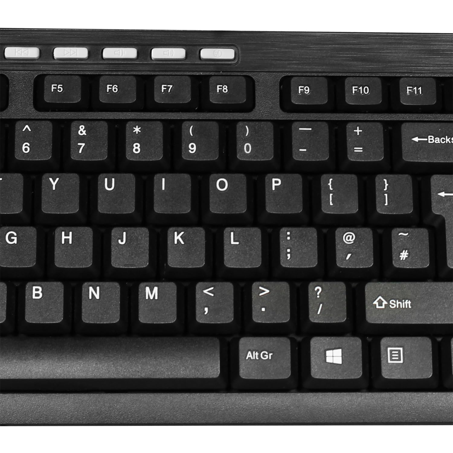 CiT USB Keyboard and Mouse Combo - Wired Ergonomic Desktop Set for PC, Laptop, Office & Gaming - Plug and Play (Black)