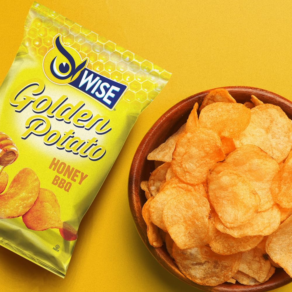 Wise Snacks Honey BBQ Potato Chips - 3.25oz (12 Pack) | Crunchy Snack for Parties, Picnics & Movie Nights