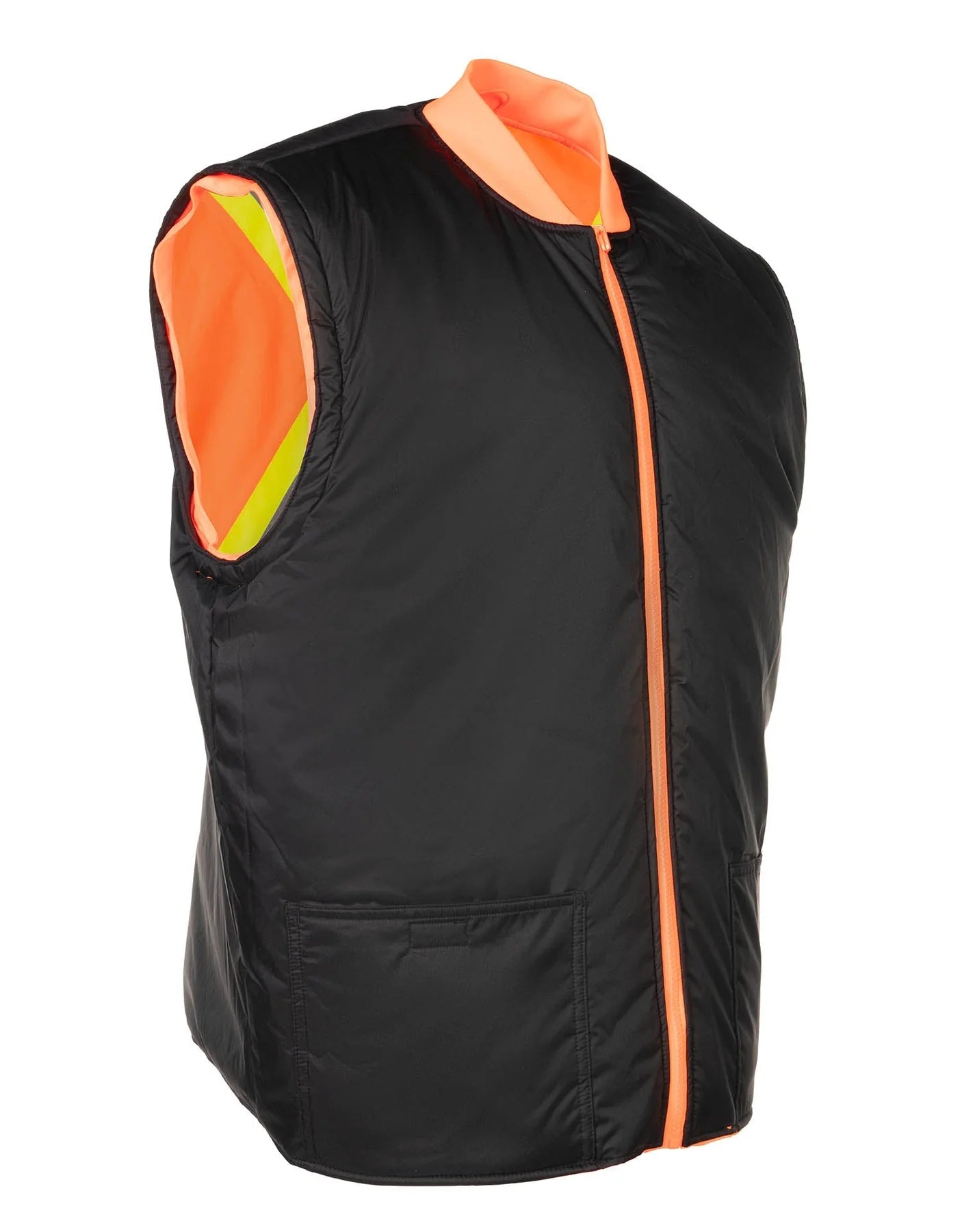 Forcefield Hi Vis 6-in-1 Removable Bomber Jacket for Men - High Visibility Safety Work Jacket with Reflective Strips - Ideal for Construction, Road Work & Night Driving