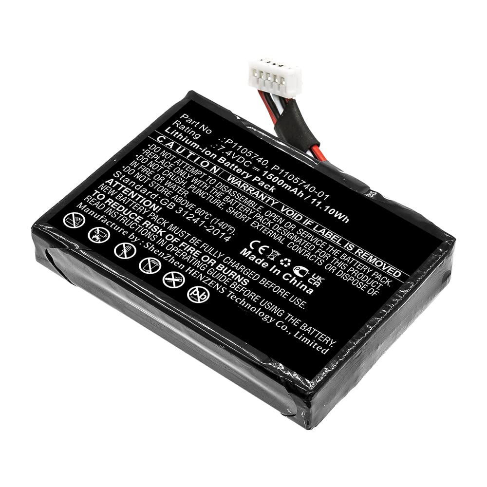 Synergy Digital Printer Battery - Compatible with Zebra ZQ200 Printer (Li-ion, 7.4V, 1500mAh) | High Capacity Replacement for Zebra P1105740 Battery | Perfect for Retail, Warehouse & Shipping Label Printing