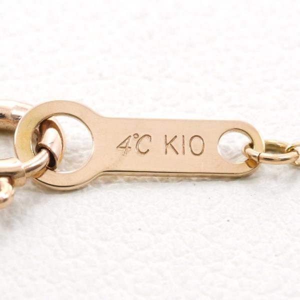 4℃ K10PG Diamond Necklace in Pink Gold - Elegant Jewelry for Women, Perfect for Weddings, Anniversaries & Special Occasions