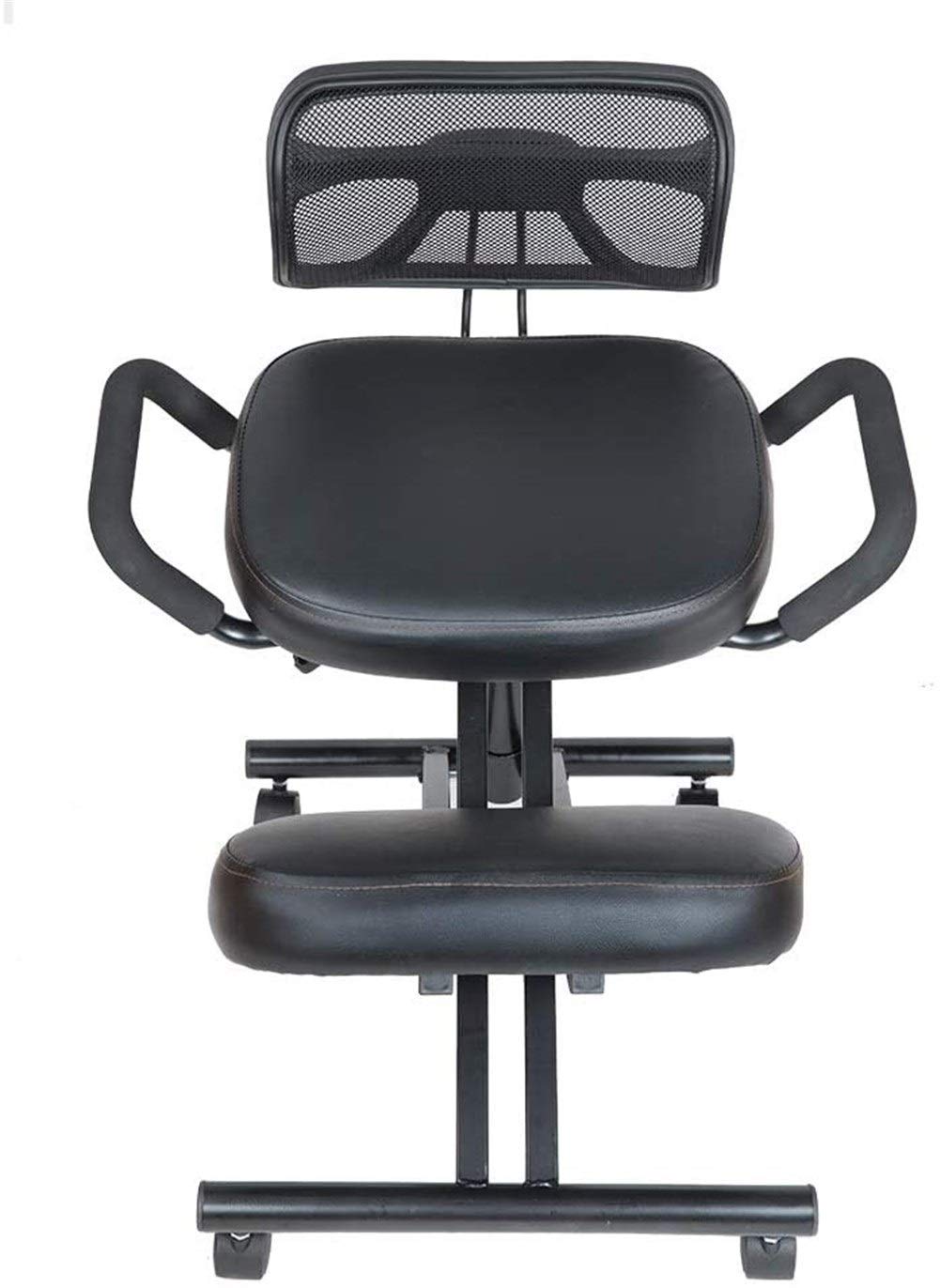 Ergonomic Kneeling Chair for Office - Adjustable Posture Correcting Stool with Backrest for Back Pain Relief & Orthopedic Support - Perfect for Home, Office & Meditation Use