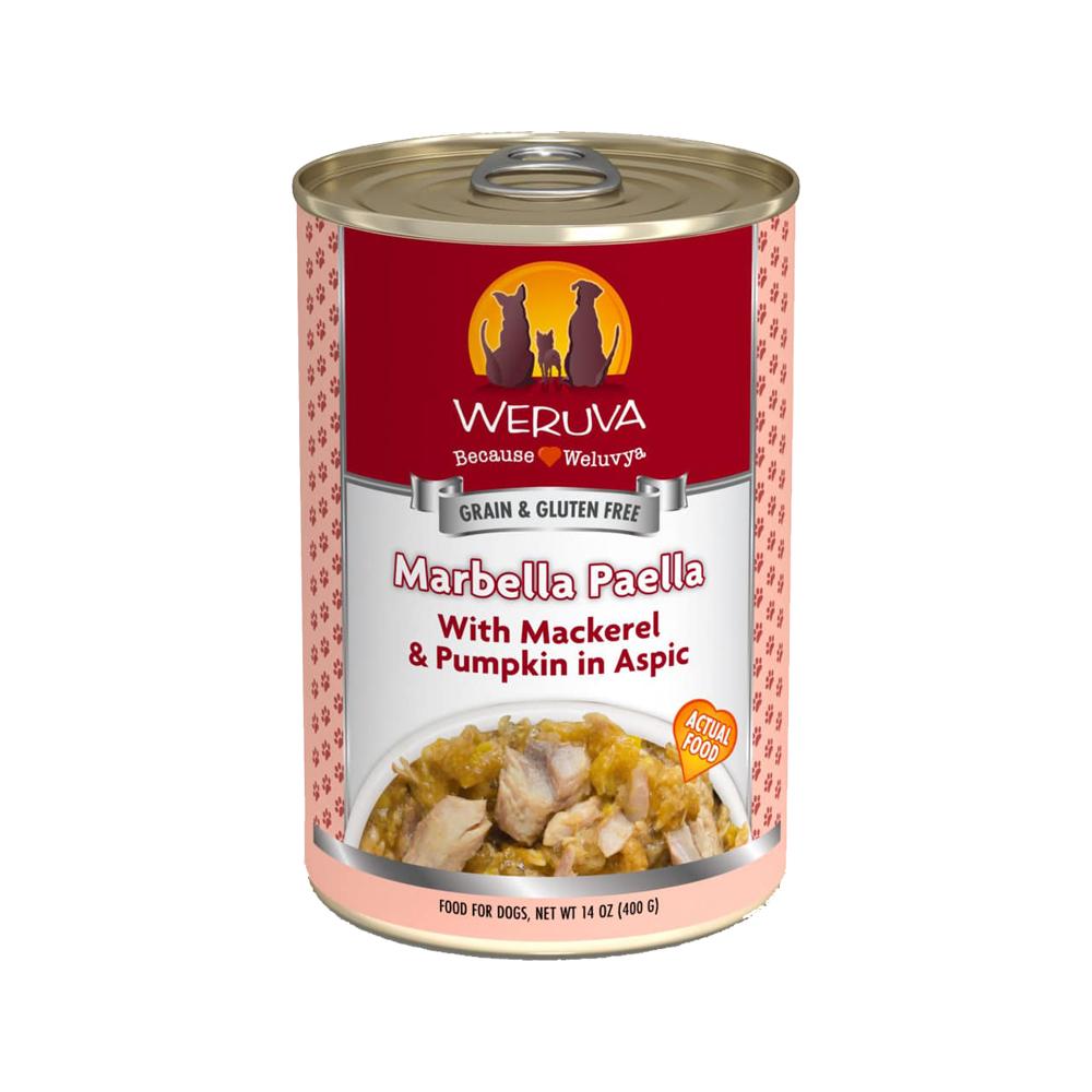Premium Marbella Paella with Mackerel & Pumpkin in Aspic - Grain-Free Wet Dog Food for Adult Dogs | High Protein, Natural Ingredients | Perfect for Sensitive Stomachs & Picky Eaters - Great for Travel, Camping & Daily Meals