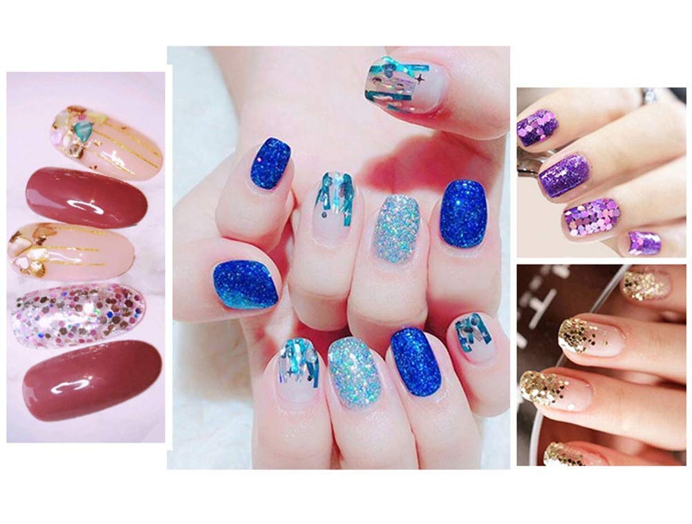 BELICIA 48 Bottles 3D Nail Art Decorations - Rhinestones, Diamonds, Sequins & Glitter for DIY Nail Designs - Perfect for Manicures, Pedicures, and Nail Art Competitions
