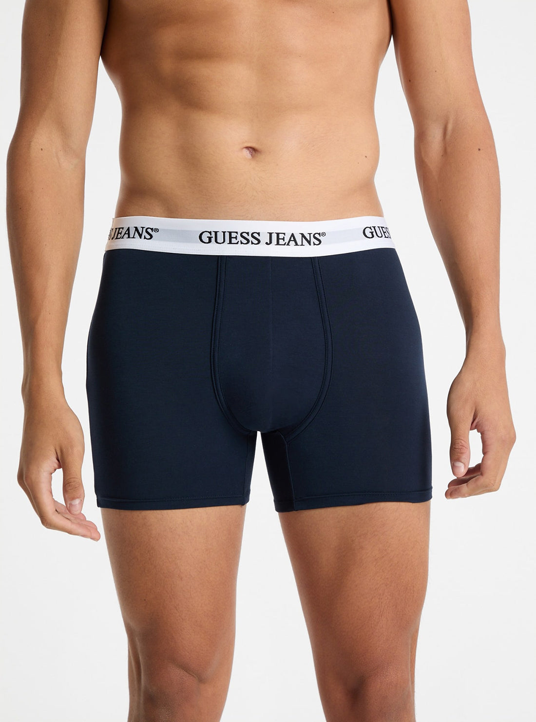 Guess Men's Grey & Navy 2-Pack Cotton Boxer Briefs - Soft Comfort Underwear for Everyday Wear, Gym & Travel
