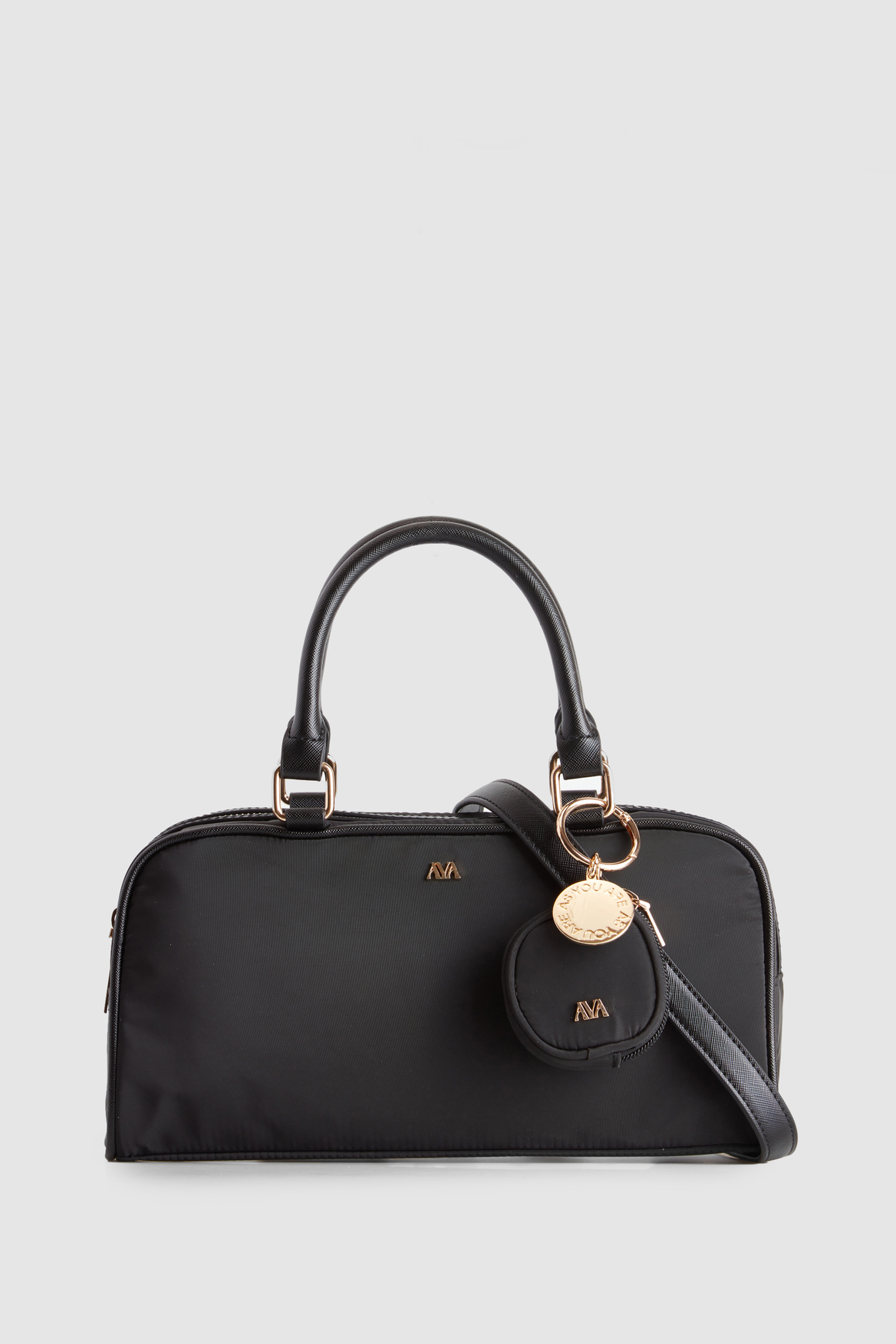 Ellie Nylon Bowler Bag for Women - Stylish Water-Resistant Shoulder Handbag - Perfect for Work, Travel & Everyday Use