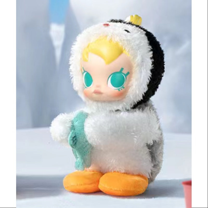 **Baby MOLLY Pingu Happy Fishing Series Vinyl Plush Keychain - Cute Cartoon Pendant for Kids, Gifts & Backpacks - Perfect for School, Travel & Playtime**
