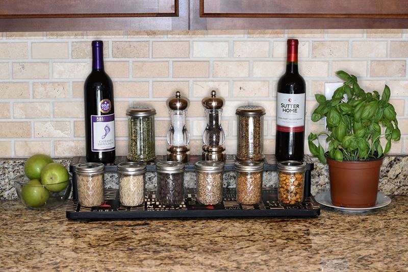 Counter Caddies™ Wine Theme 24 Straight Shelf - Perfect for Kitchen, Bar & Wine Storage Organization