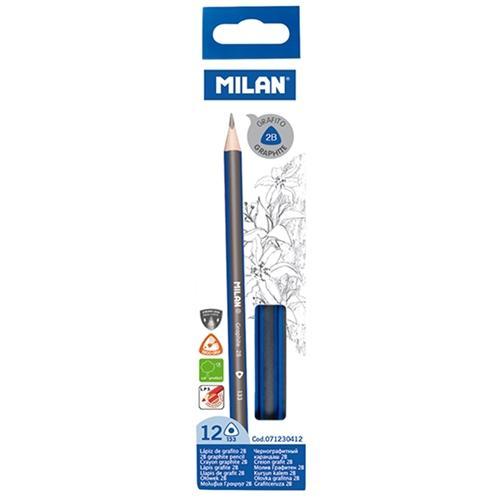 Triangular Graphite Pencils - Pack of 12, 2B Pencils for Drawing, Writing & Sketching - Perfect for Artists, Students & Office Use