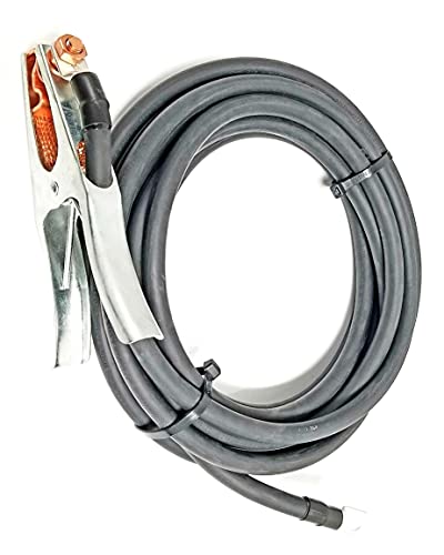 25ft 2/0 Gauge Welding Cable with Heavy Duty Ground Clamp & Copper Lug - ACD-0489SU Professional Electrical Equipment for Arc Welding, Automotive Repairs & Industrial Applications by InnaBest