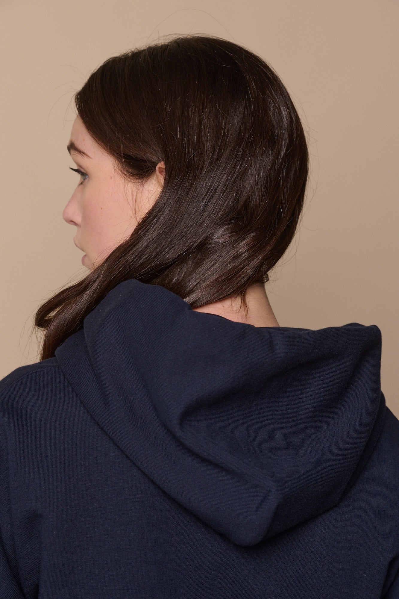Women's Navy Hooded Sweatshirt - Soft Fleece Pullover with Front Pocket | Cozy Casual Wear for Fall & Winter, Gym, Lounge & Outdoor Activities