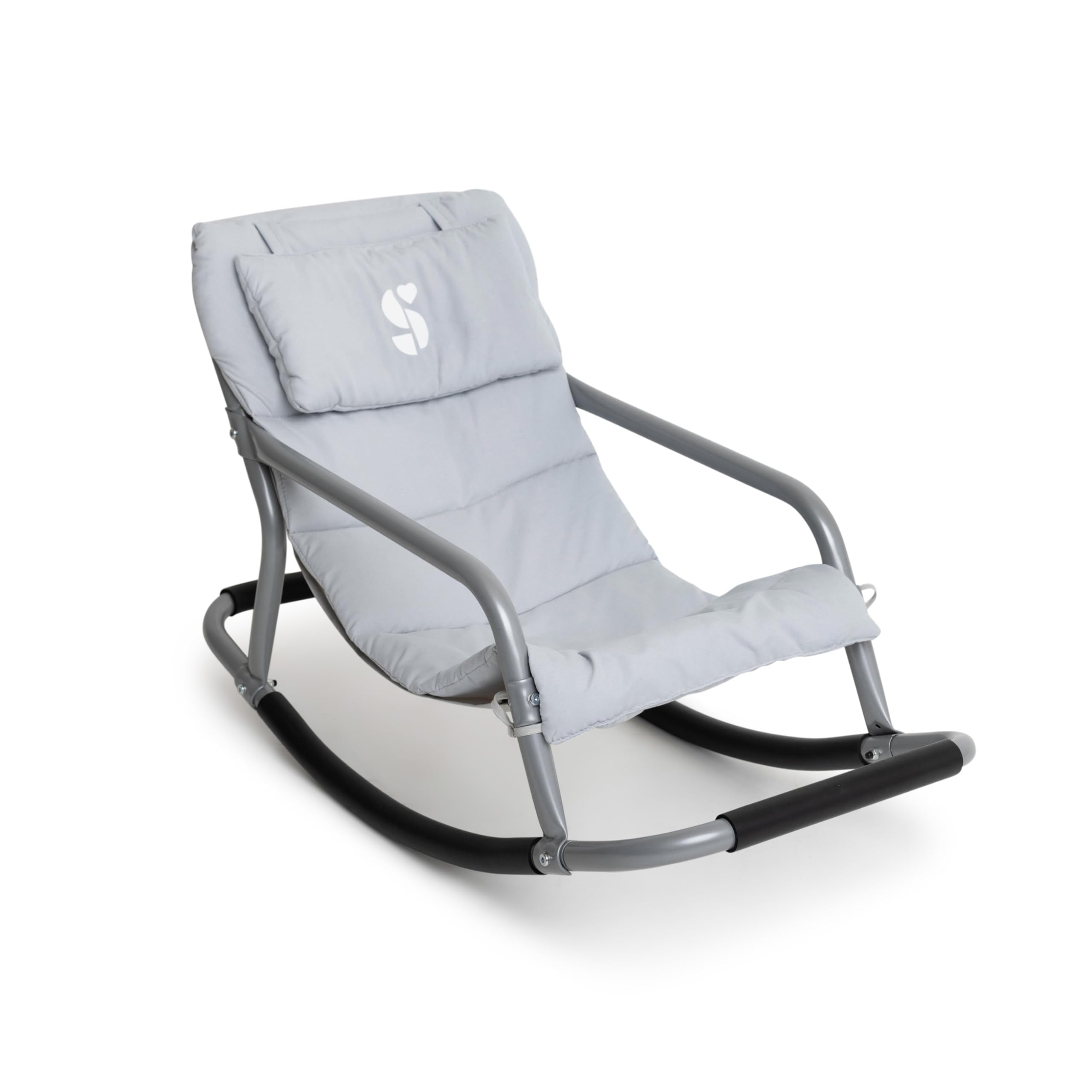 **Sensory Rocking Chair for Kids - Soft Fabric Comfortable Rocker Chair with Stability - Versatile Floor Chair for Playroom, Bedroom, Nursery (Ages 3+) - Grey - Perfect for Relaxation, Reading & Sensory Play**