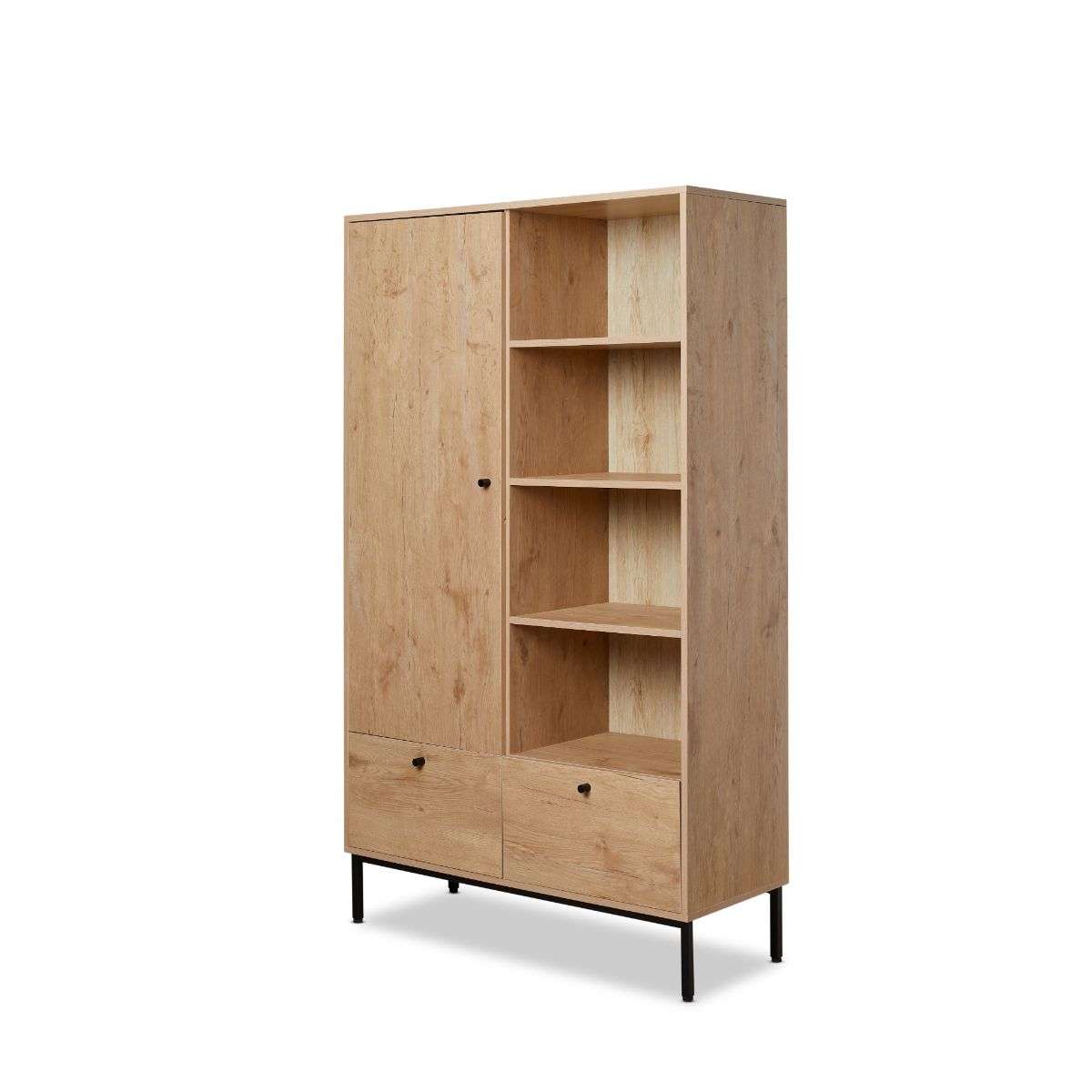 Brixton Bookcase - Modern Wooden Bookshelf for Home & Office - Perfect for Living Room, Bedroom, and Study Organization