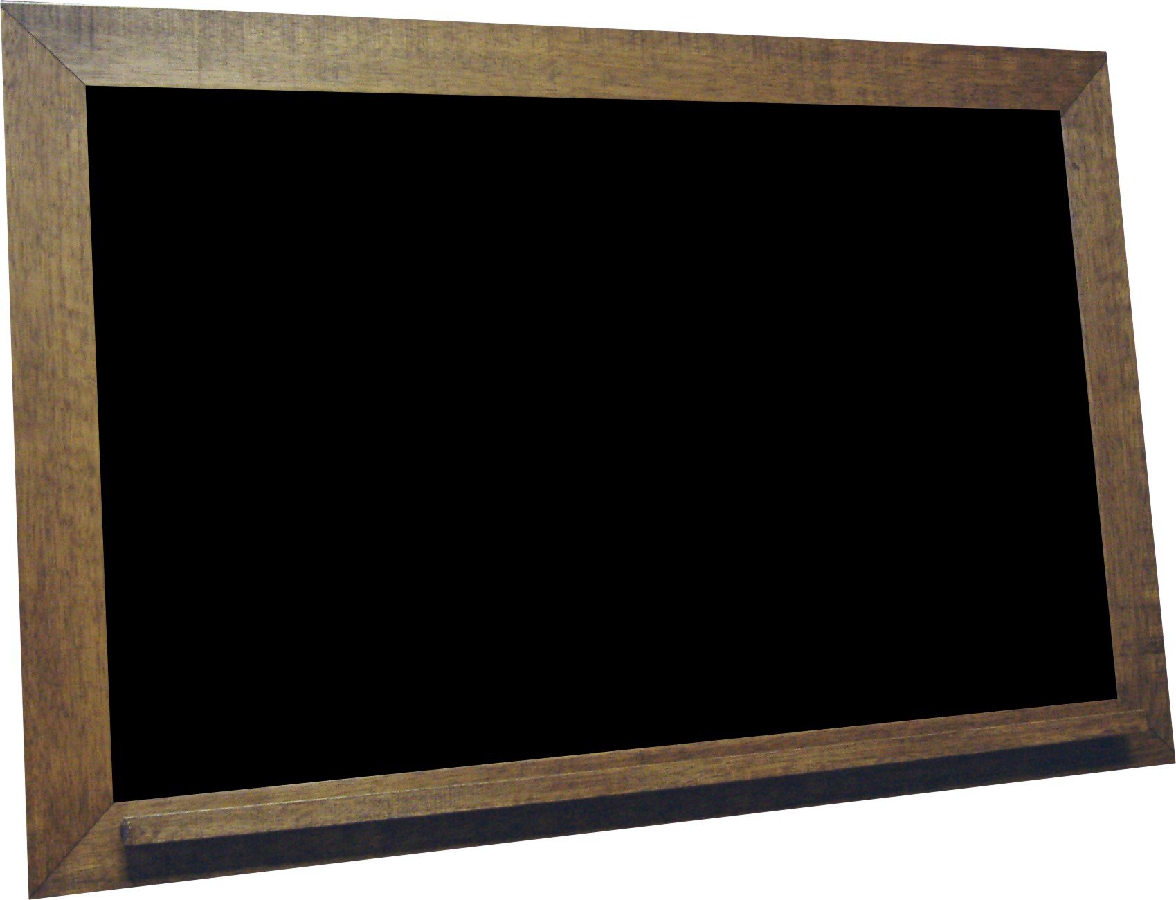 Vintage Walnut Frame 24x36 Chalkboard with Chalk Tray - Black Porcelain Writing Surface & 2.5