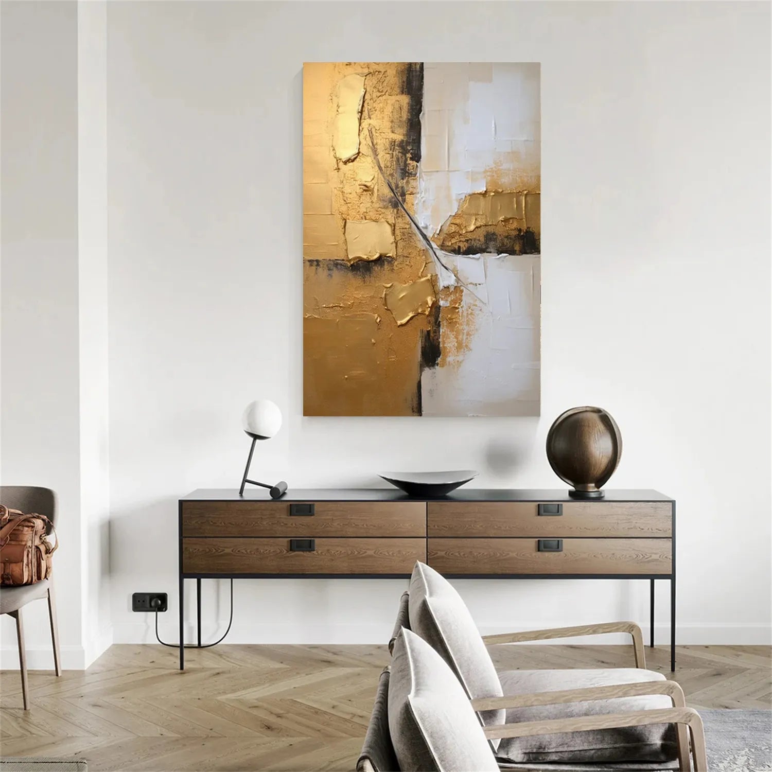 Abstract Painting #AB 231 - Modern Wall Art for Living Room, Bedroom & Office Decor | Large Canvas Artwork for Home & Office Interior Design