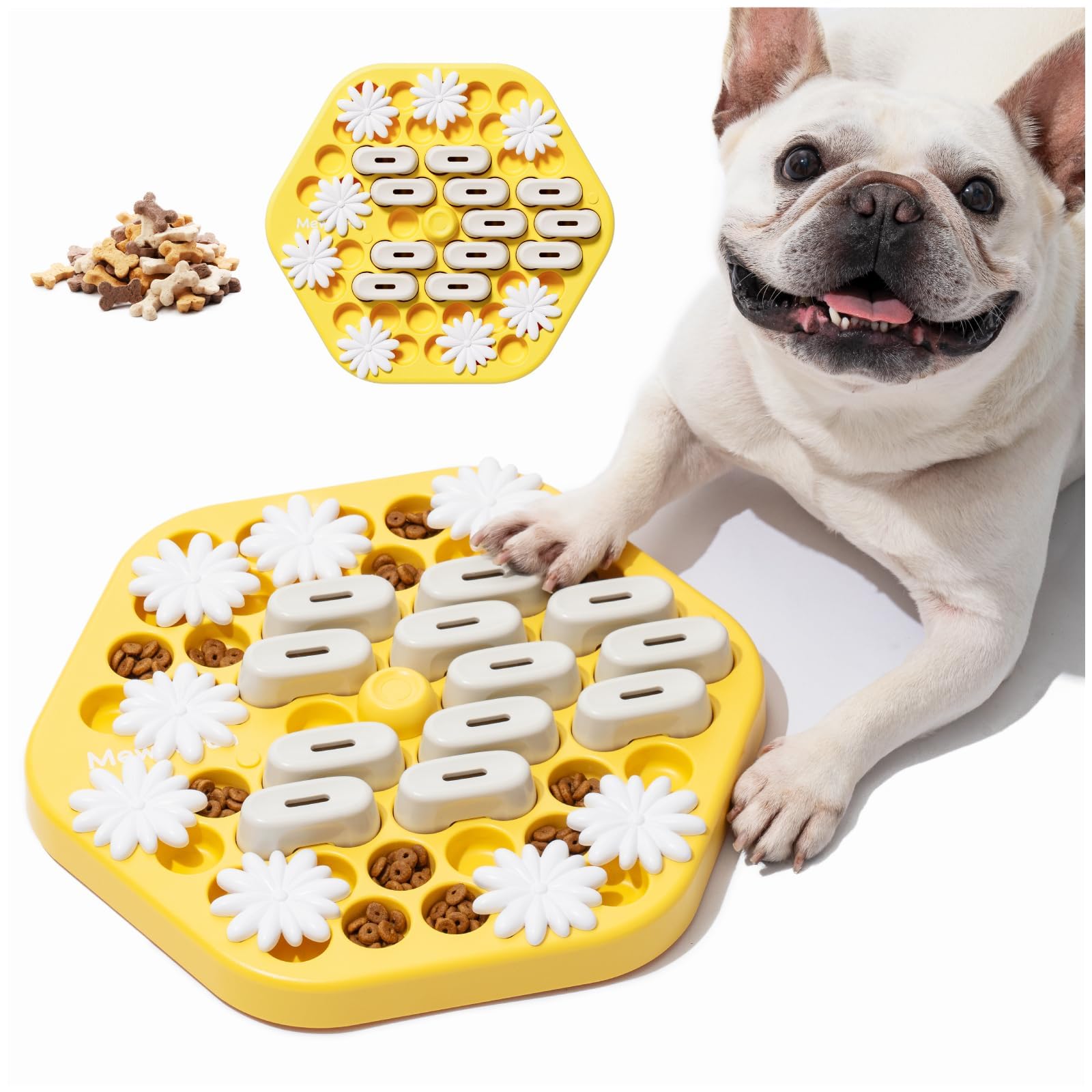 MEWOOFUN Interactive Dog Puzzle Toy - IQ Training & Mental Enrichment Feeder for Small Medium Large Smart Dogs - Slow Feeder Treat Dispenser for Boredom Relief & Anxiety Reduction - Perfect for Indoor Play, Crate Training, and Mealtime Stimulation