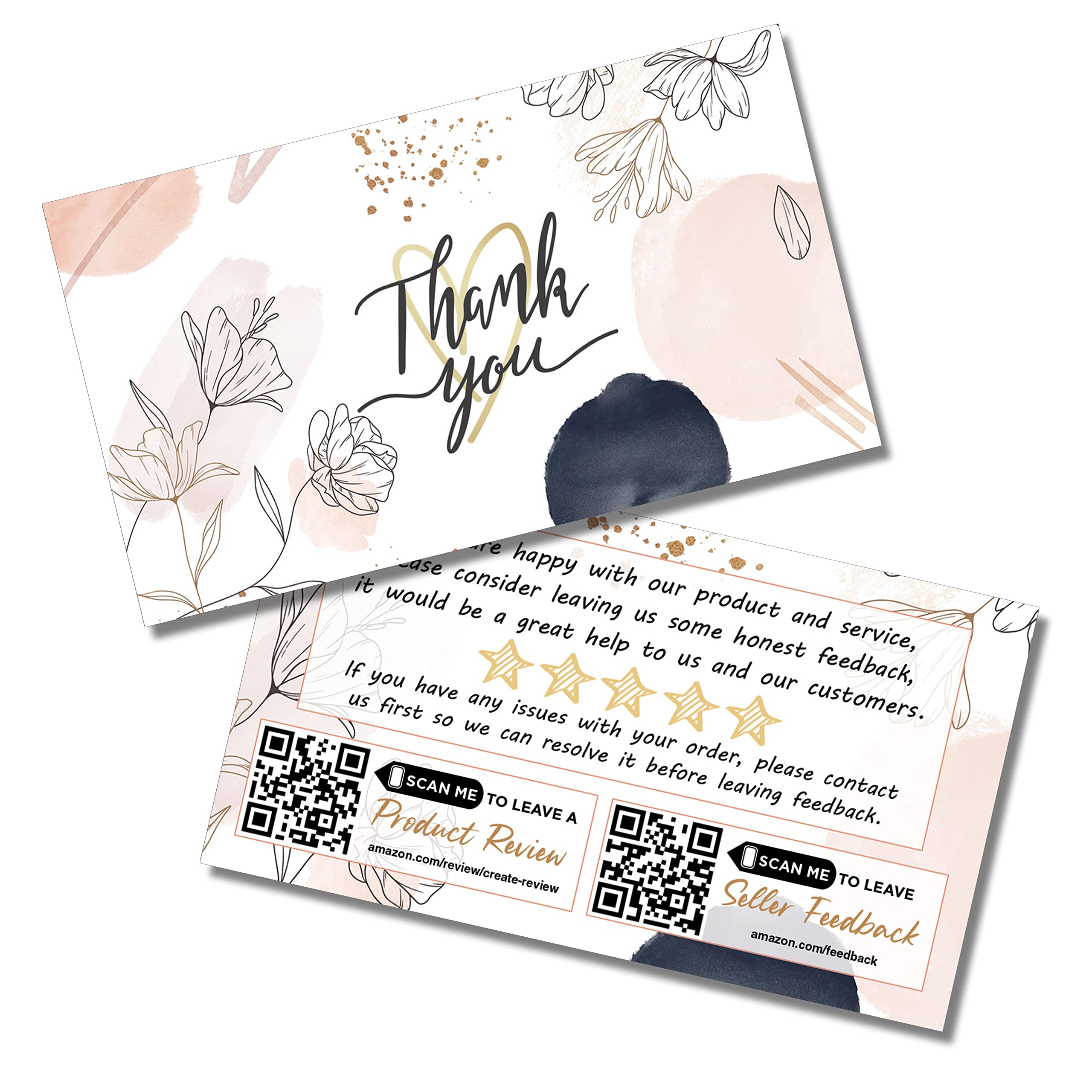 Amazon Thank You Cards with Feedback Request & QR Code - 2