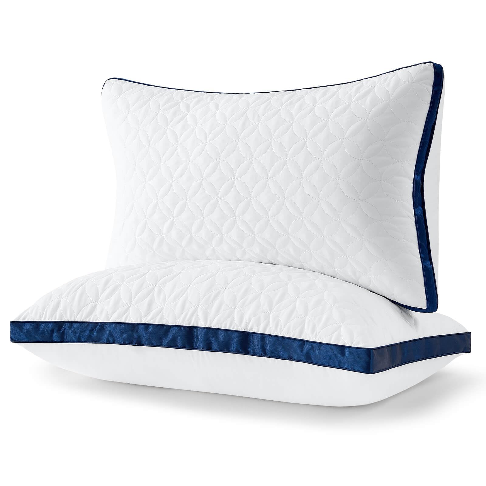 Queen Size Cooling Pillows Set of 2 - Luxury Hotel Quality Bed Pillows for Back, Stomach & Side Sleepers | Fluffy Down Alternative Pillows | Machine Washable | Perfect for Home, Hotel & Guest Room Comfort