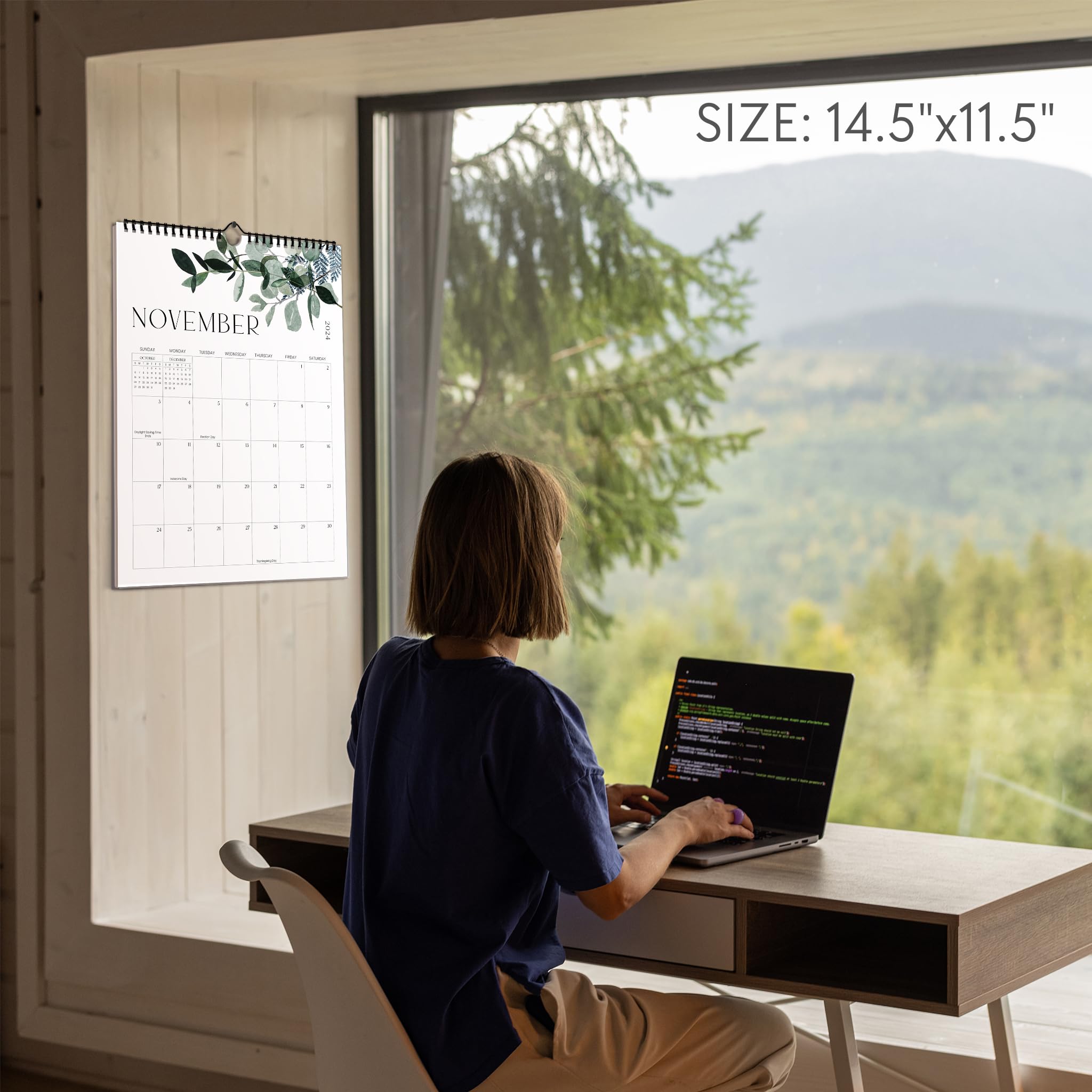 2025 Wall Calendar - June 2024 to December 2025 | Modern Greenery Planner for Home & Office Organization | Perfect for Scheduling, Planning & Gift Giving