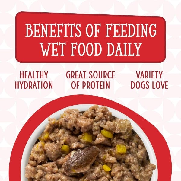 Premium Double Dip Pouch Dog Food - Easy-Serve Wet Food for Small & Medium Dogs - Perfect for Travel, Hiking & Outdoor Adventures