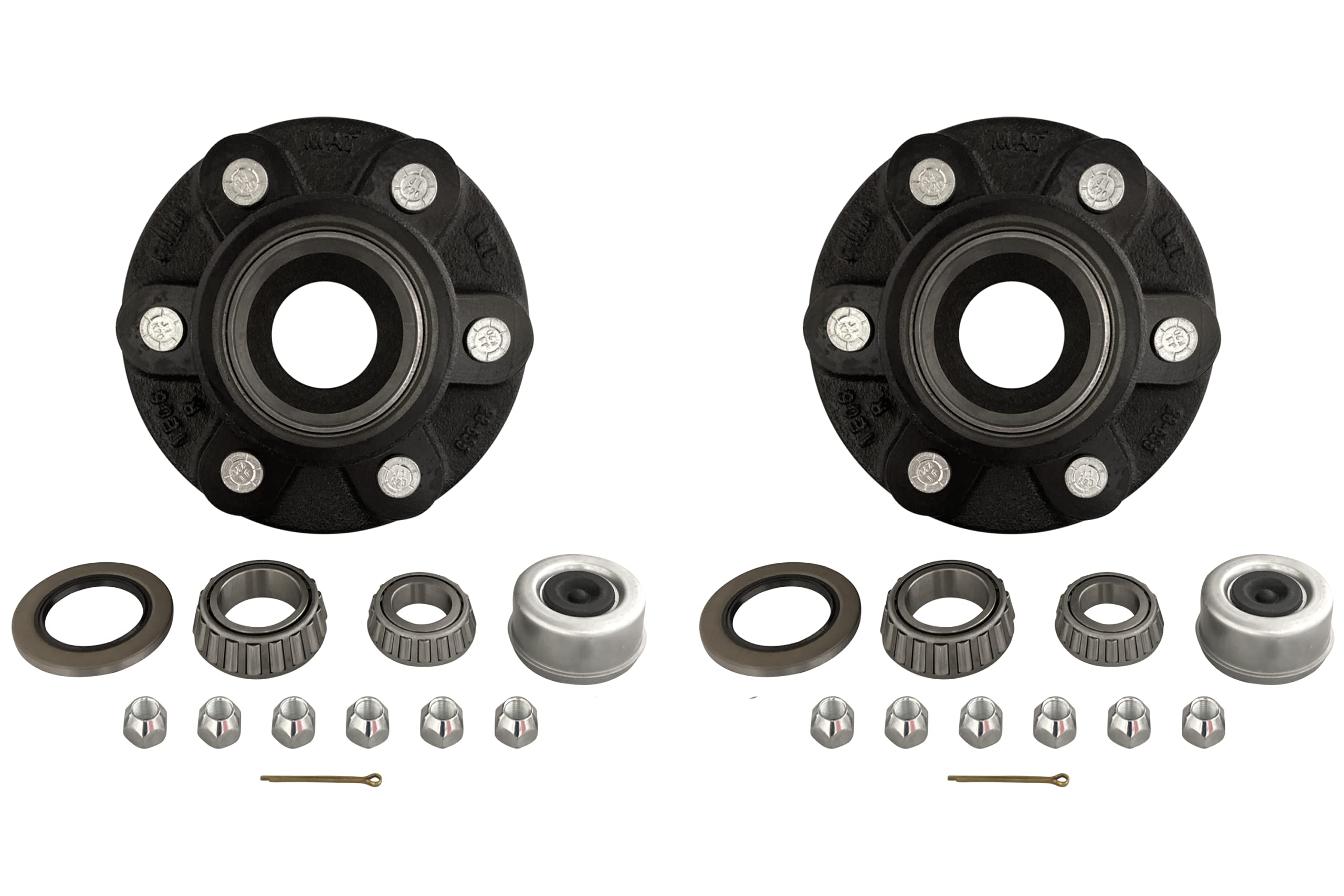 2 Sets Trailer Hub Kit 6 Bolt 5.5