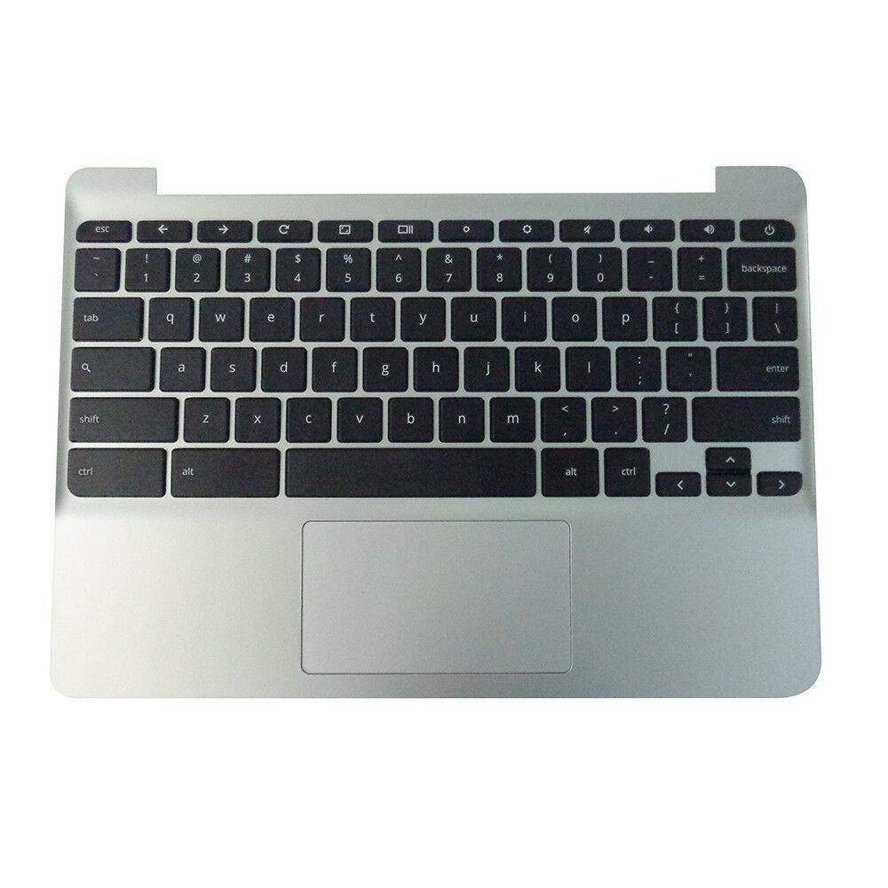 Original HP Chromebook 11 G5 Silver Palmrest Keyboard Touchpad Replacement Part 900818-001 - Compatible with HP Chromebook 11 G5 Laptop for Easy DIY Repair & Maintenance