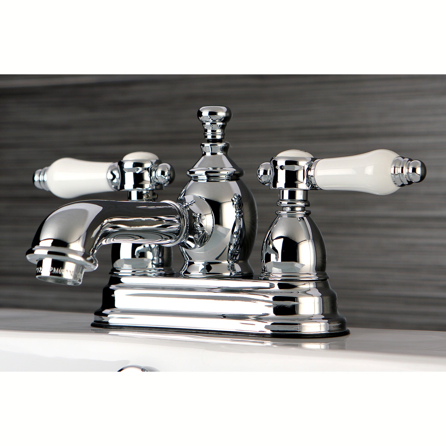 Bel Air KS7001BPL 4 Inch Centerset Bathroom Faucet - Double Handle Deck Mount 3 Hole Bathroom Sink Faucet with Brass Pop Up Drain, Polished Chrome Finish - Perfect for Modern Bathroom Renovations and Home Upgrades
