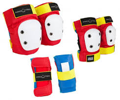 Pro Tec Junior 3 Pack Protective Pads Set - Knee, Elbow & Wrist Guards for Kids - Retro Skateboard & Rollerblading Safety Gear
