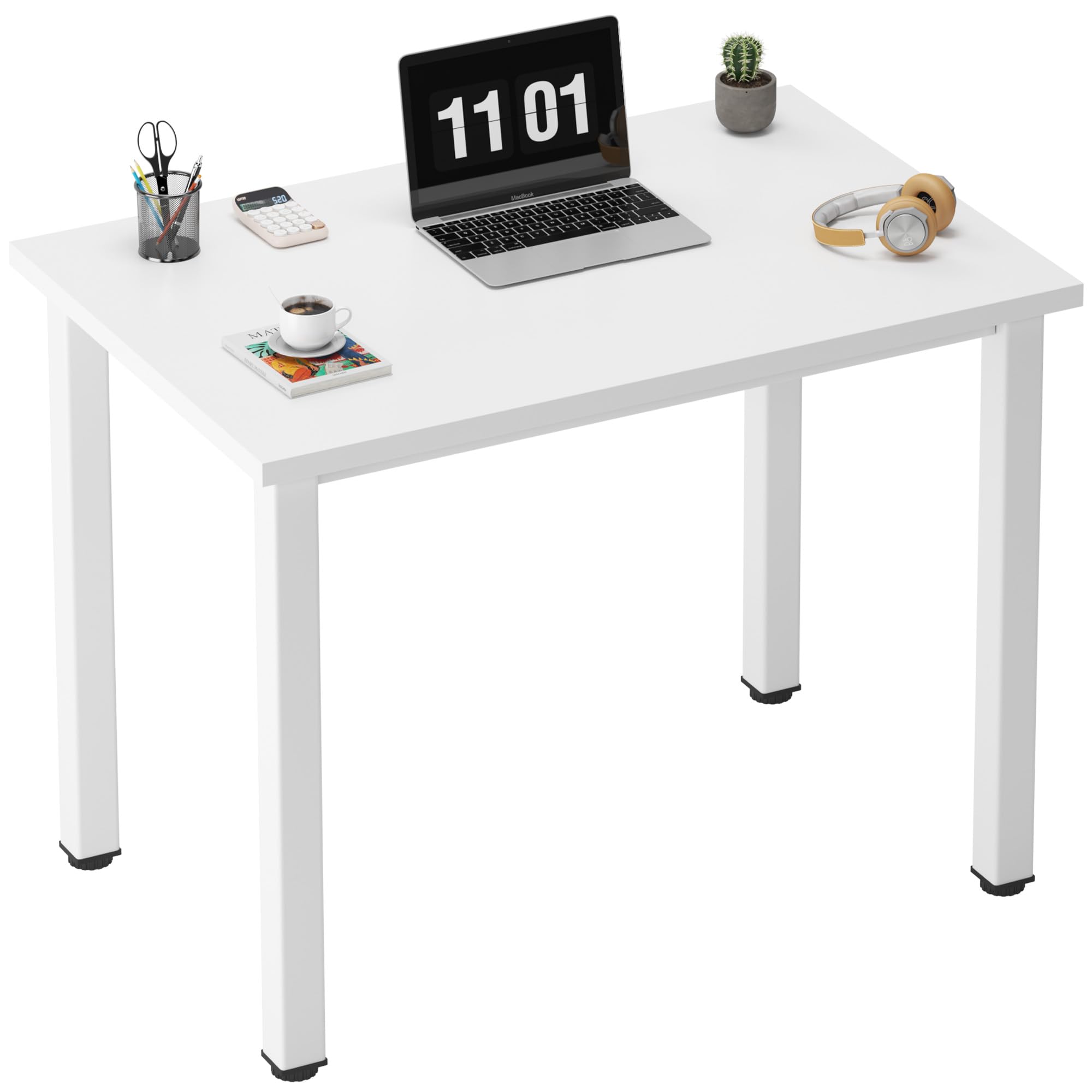 31.5 Inch Small Computer Desk - Sturdy Writing Desk for Small Spaces, Home Office Desk & Study Table for Teens - Compact Laptop Workstation (White) | Perfect for Dorm Rooms, Apartments & Cozy Home Offices