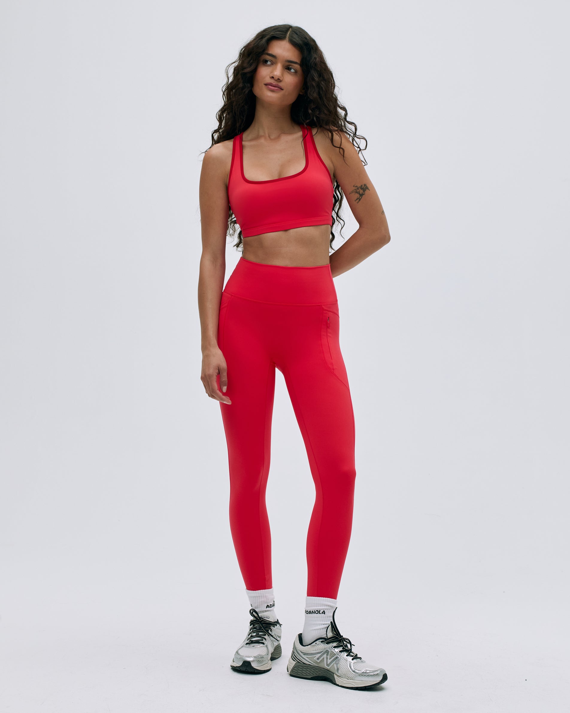 Ultimate Racerback Piping Bra - Apple Red | Comfortable Sports Bra for Running, Yoga & Workouts | Women's Activewear