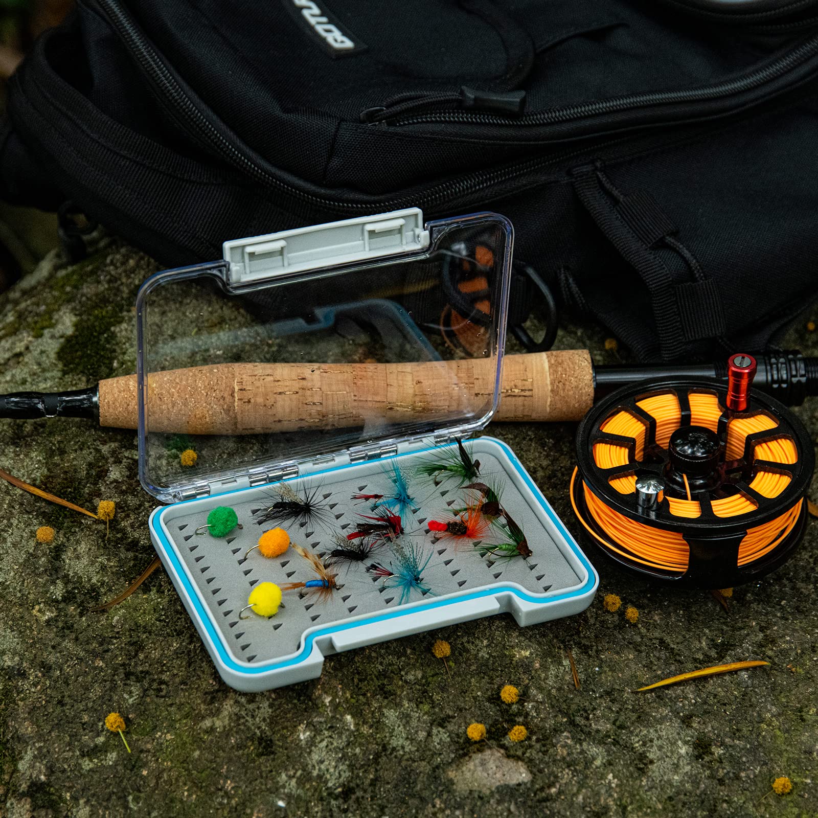 Goture Waterproof Floating Airtight Fishing Tackle Box with Adjustable Dividers - Fly Fishing Lure Storage for Freshwater & Saltwater - Perfect for Boat, Kayak, and Shore Fishing Adventures