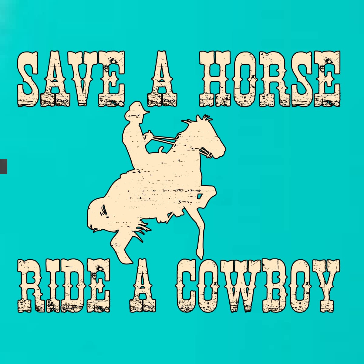 Save A Horse Ride A Cowboy Women's V-Neck T-Shirt - Trendy Pop Culture Tee for Casual Wear, Concerts & Western Theme Parties