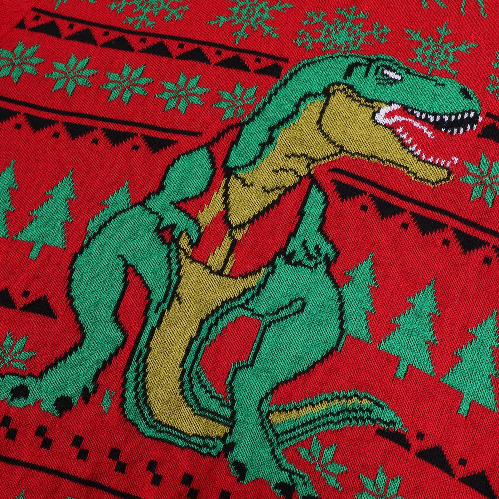 Dinosaur Christmas Sweaters - Family Matching Holiday Pullover for Parties & Festivals