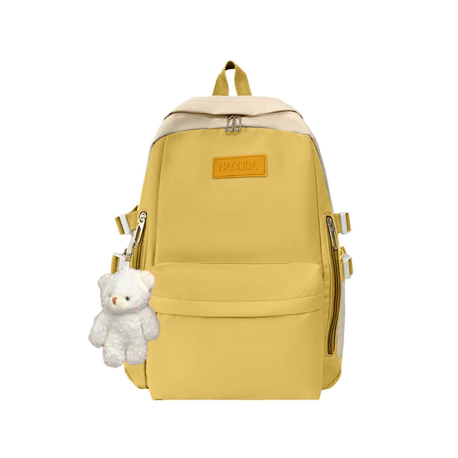 YaoyaoK Vintage Corduroy Backpack for Women & Girls - Stylish Solid Color School, Travel & Laptop Bag - Perfect for College, Work & Daily Use